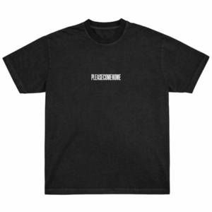 NEW PLEASE COME HOME men's please come home billboard logo tee in black
